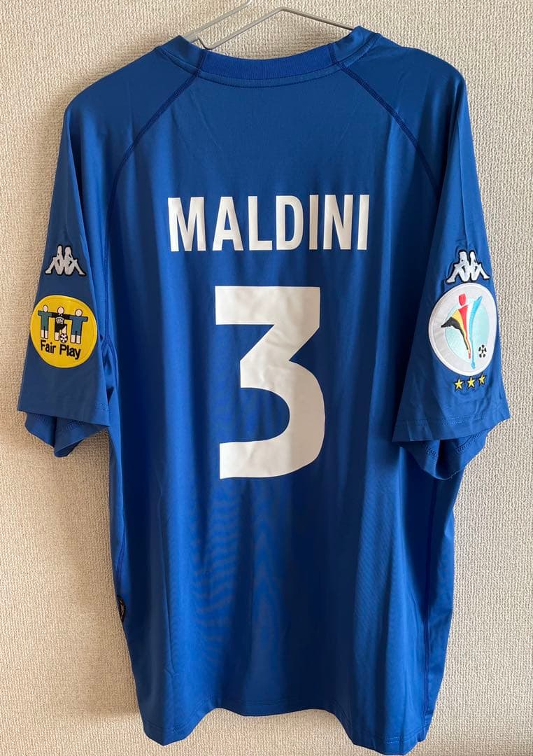 【極レア美品/】00-01イタリア代表 MALDINI 3番パッチ付