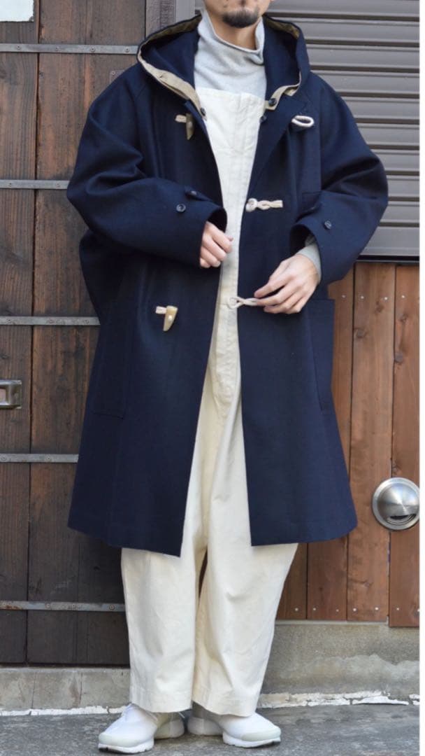 定価7.2万 ハバーサック ヴィンテージメルトンダッフルコート ネイビー