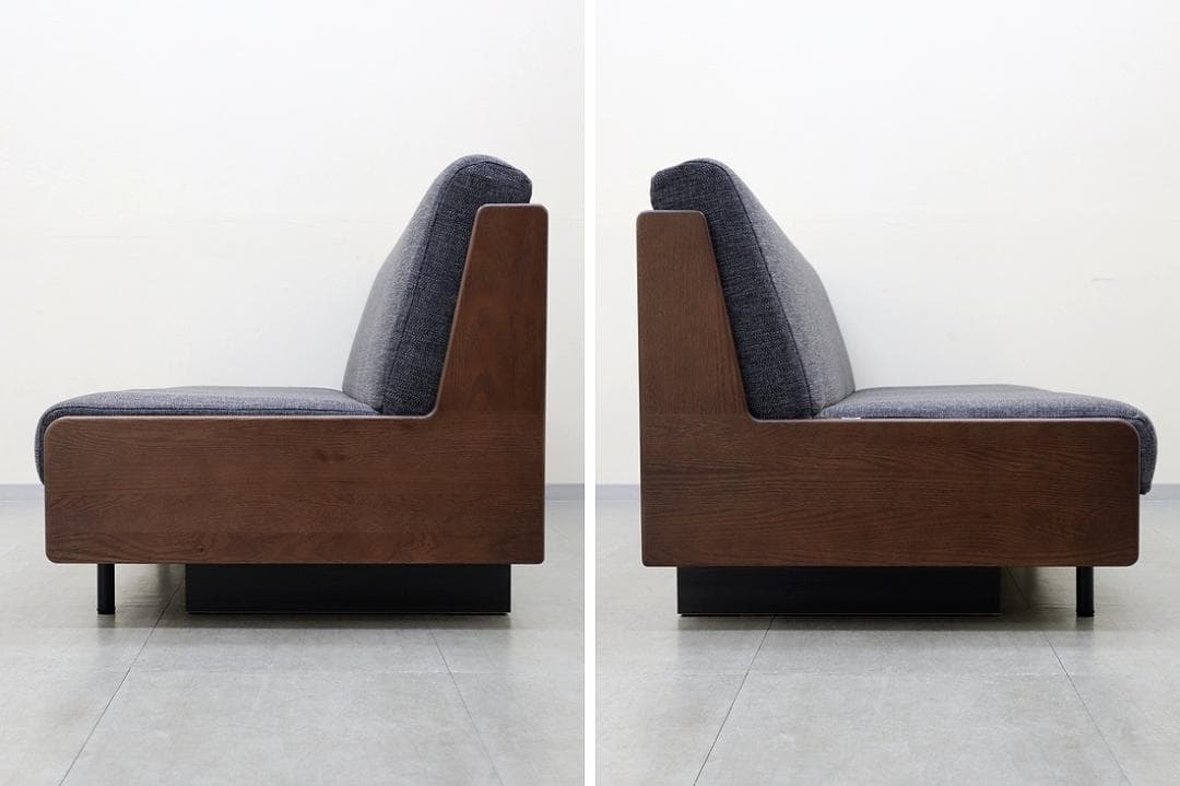 美品 モーブル リテリー ペース ごろ寝ソファ オーク材 ソファベッド 3人掛け