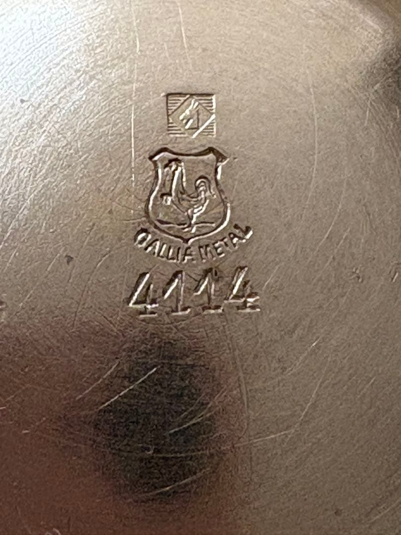 フランスアンティーク　クリストフル　ガリアメタル　カップ&ソーサー　銀食器