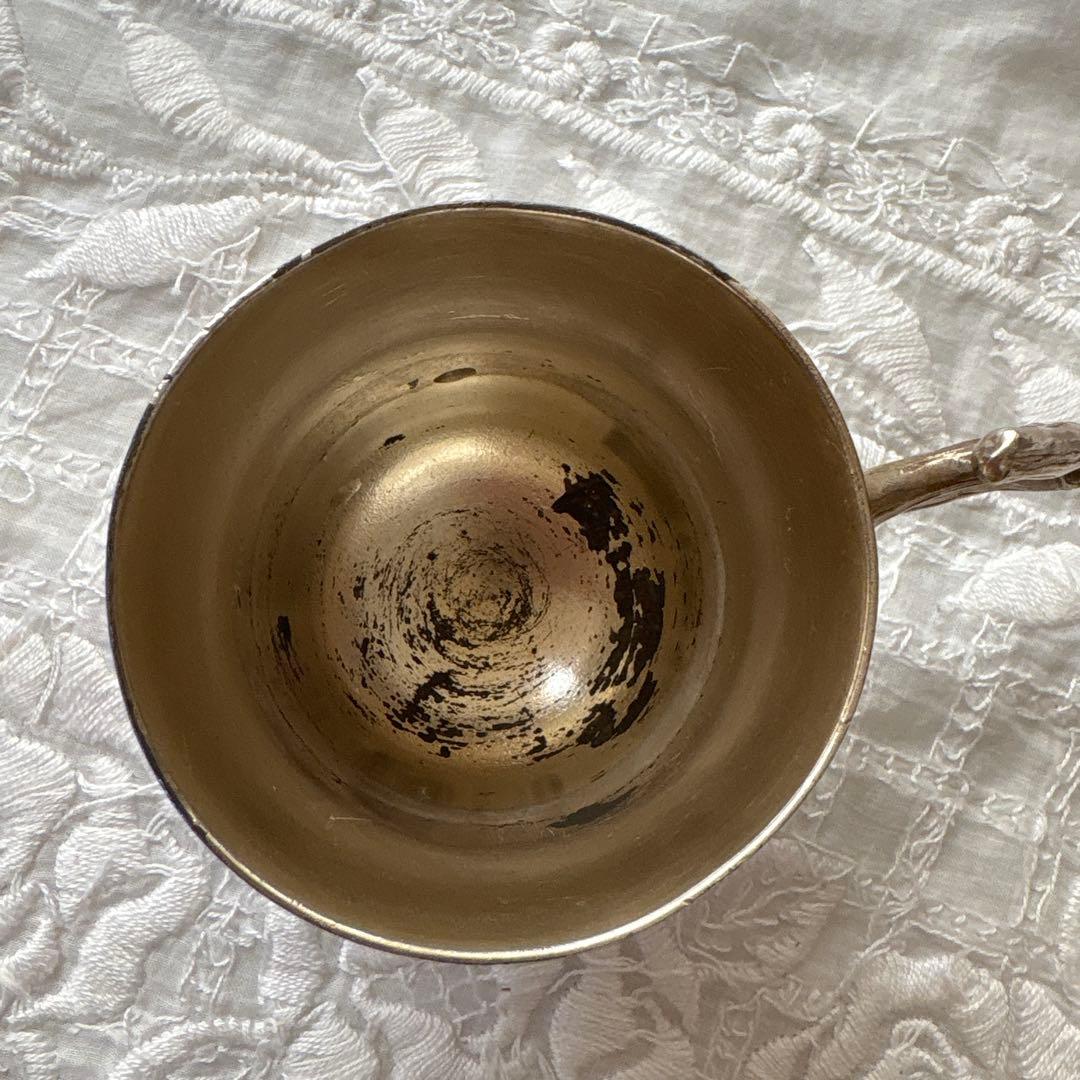 フランスアンティーク　クリストフル　ガリアメタル　カップ&ソーサー　銀食器