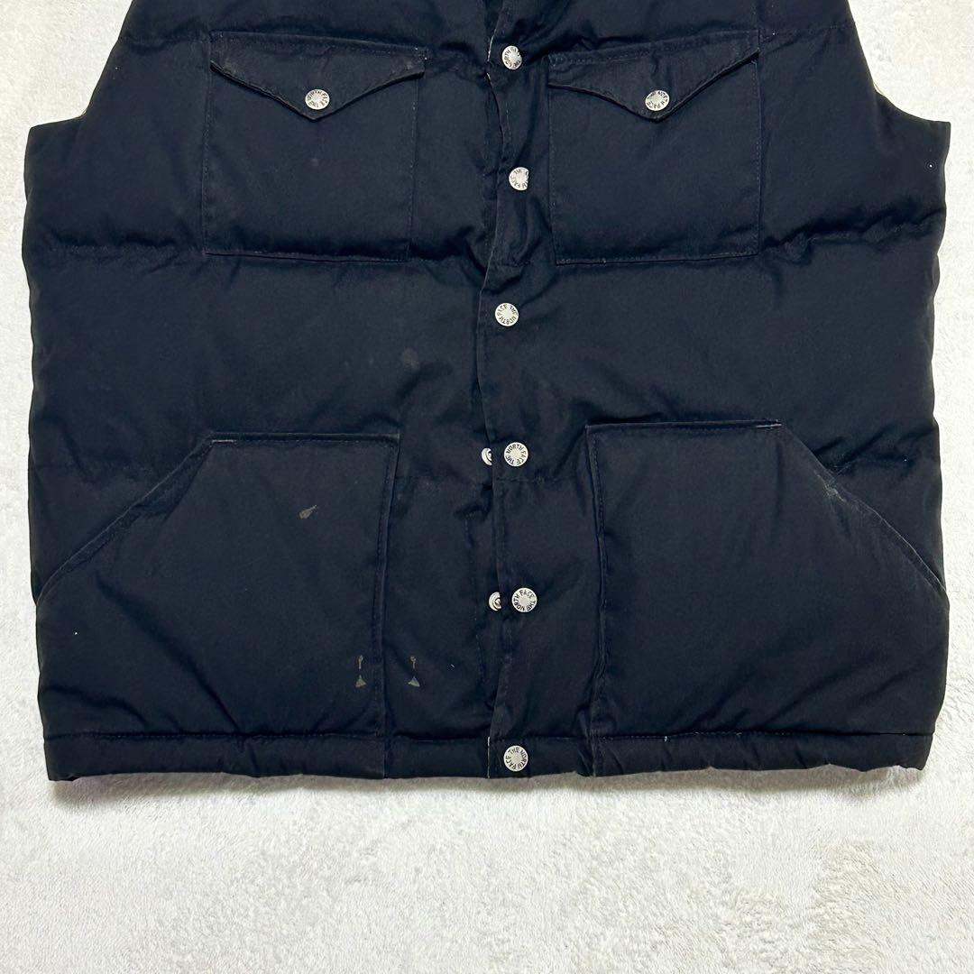 ノースフェイス 黒ラッカーボタン 80s USA製 茶タグ ダウンベスト