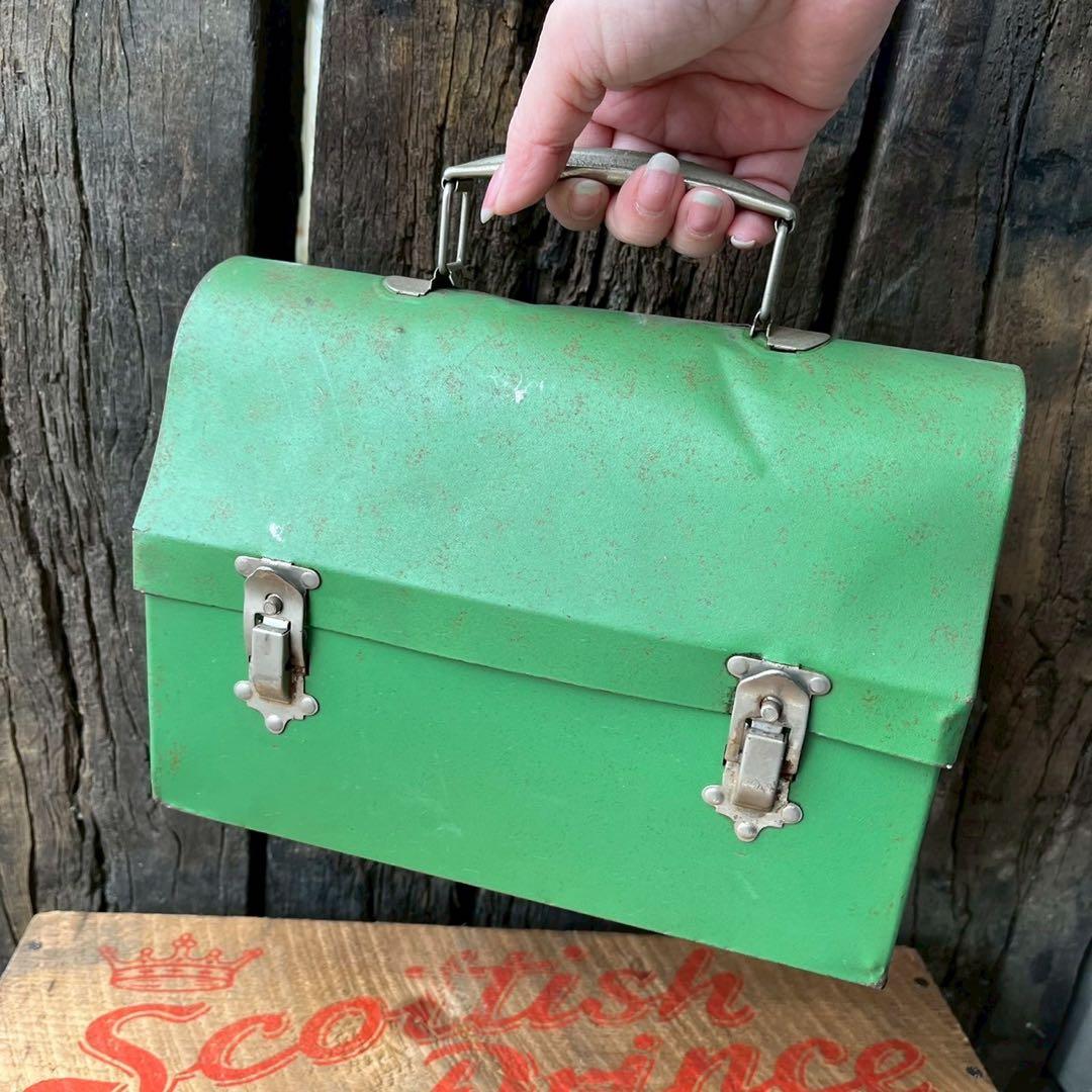 【USA vintage】1940sサーモス　メタル　ランチボックス　アメリカ