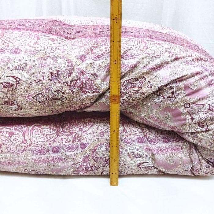 増量　羽毛布団　シングルロング　1.3㎏　グースダウン93％　日本製　ペイズリー