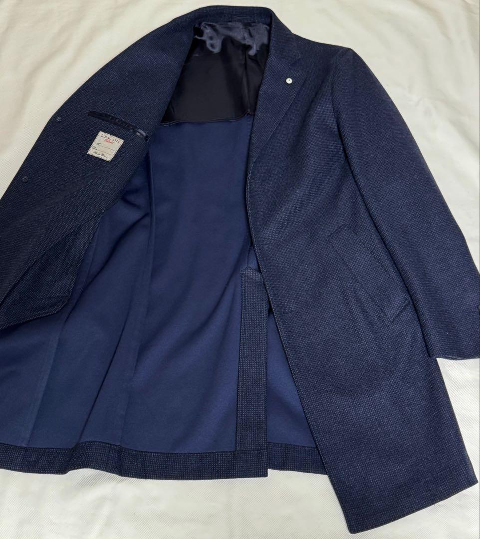 ◆イタリア製【46】L.B.M.1911◆美品！秋冬物『ウール・コート』紺◆