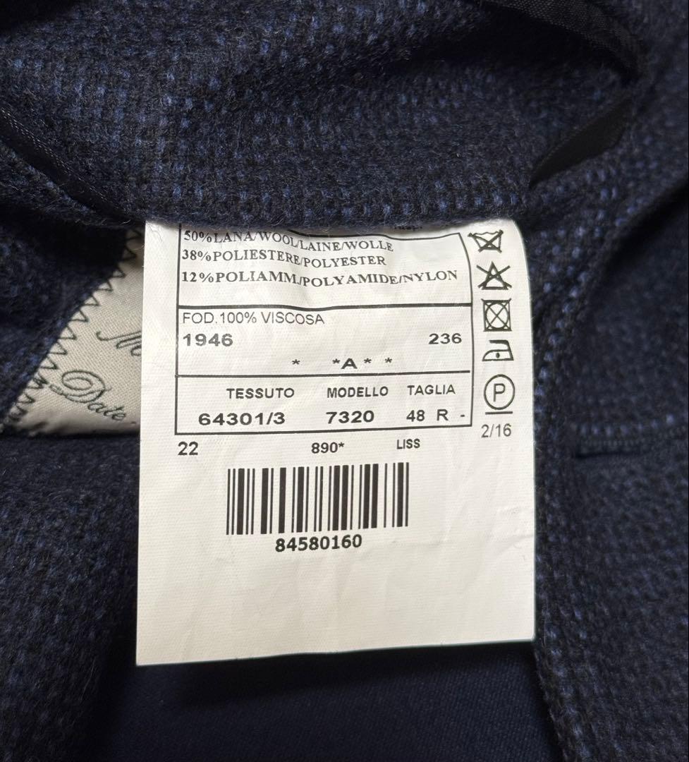 ◆イタリア製【46】L.B.M.1911◆美品！秋冬物『ウール・コート』紺◆