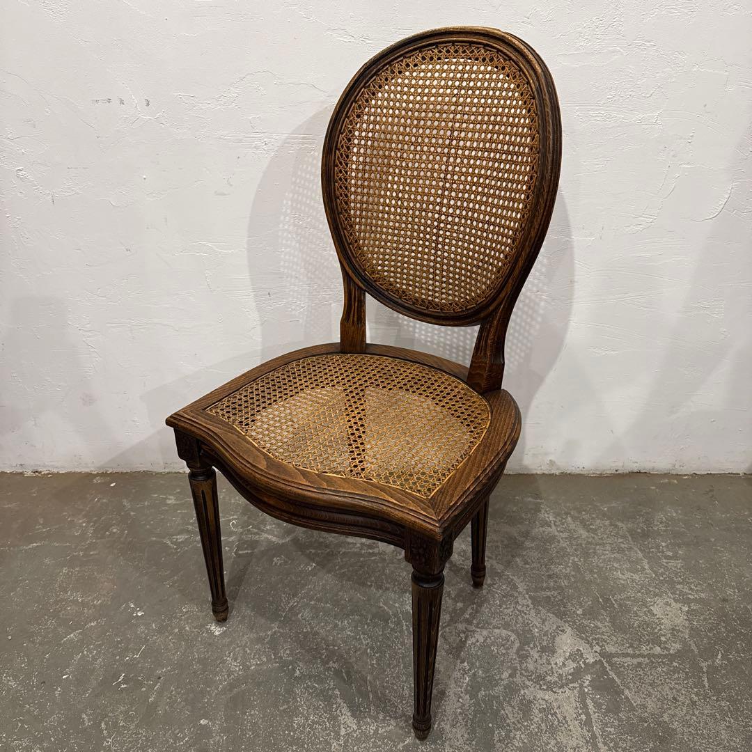 ヴィンテージ　ダイニングチェア　カフェチェア　ラタンチェア　3