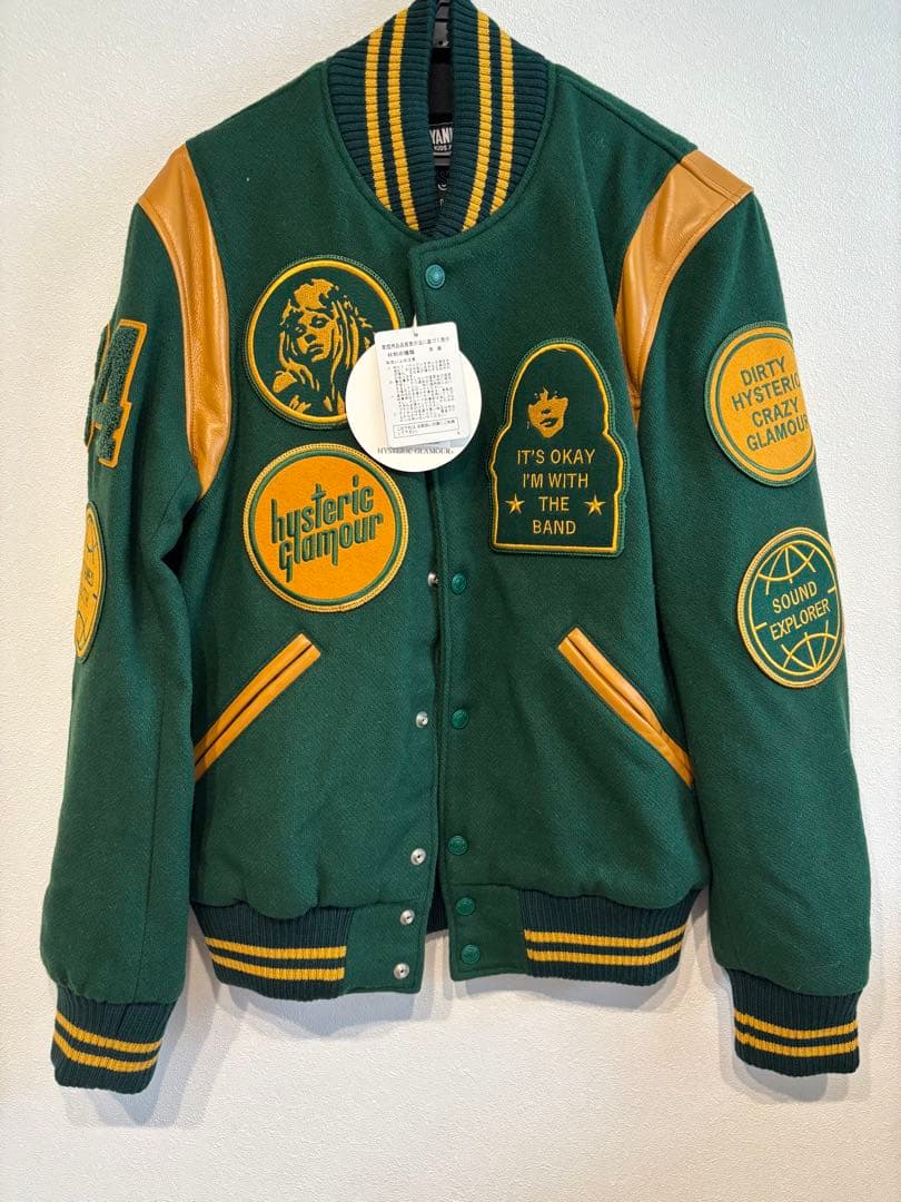 HYSTERIC GLAMOUR SEE NO EVIL スタジャン グリーン - メルカリ