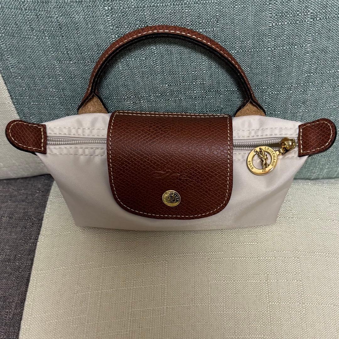 ロンシャン ルプリアージュ® オリジナル ハンドル付きポーチ パピエ