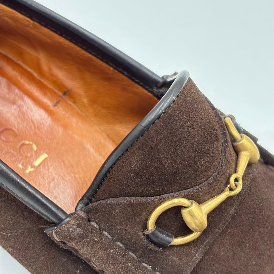 GUCCI グッチ ホースビット スエード ローファー 約23㎝ ブラウン