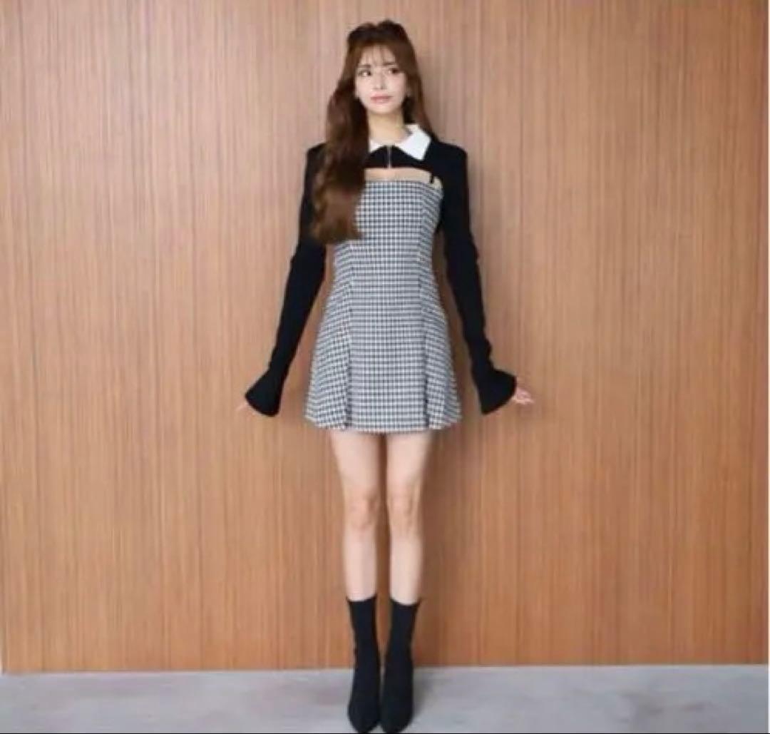 Randy チェック柄長袖ミニワンピースの通販はau PAY マーケット - 輸入