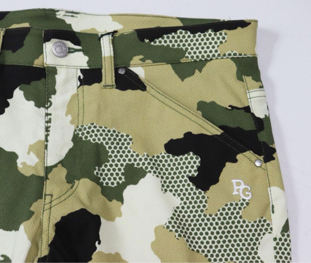《パーリーゲイツ》新品 やや薄手素材 カモフラ ストレッチパンツ 4(W82)
