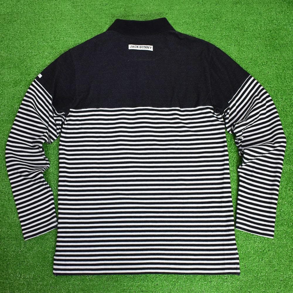 イ*グ様 Jack Bunny!! ジャックバニー 長袖ポロシャツ【ボーダー/5