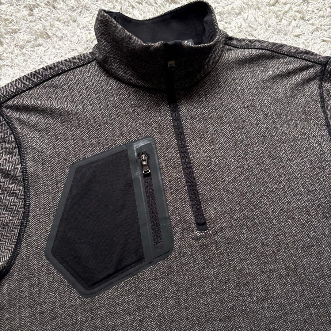 ★L相当★ ラルフローレン ゴルフ ヘリンボーン ハーフジップ ストレッチ 灰色