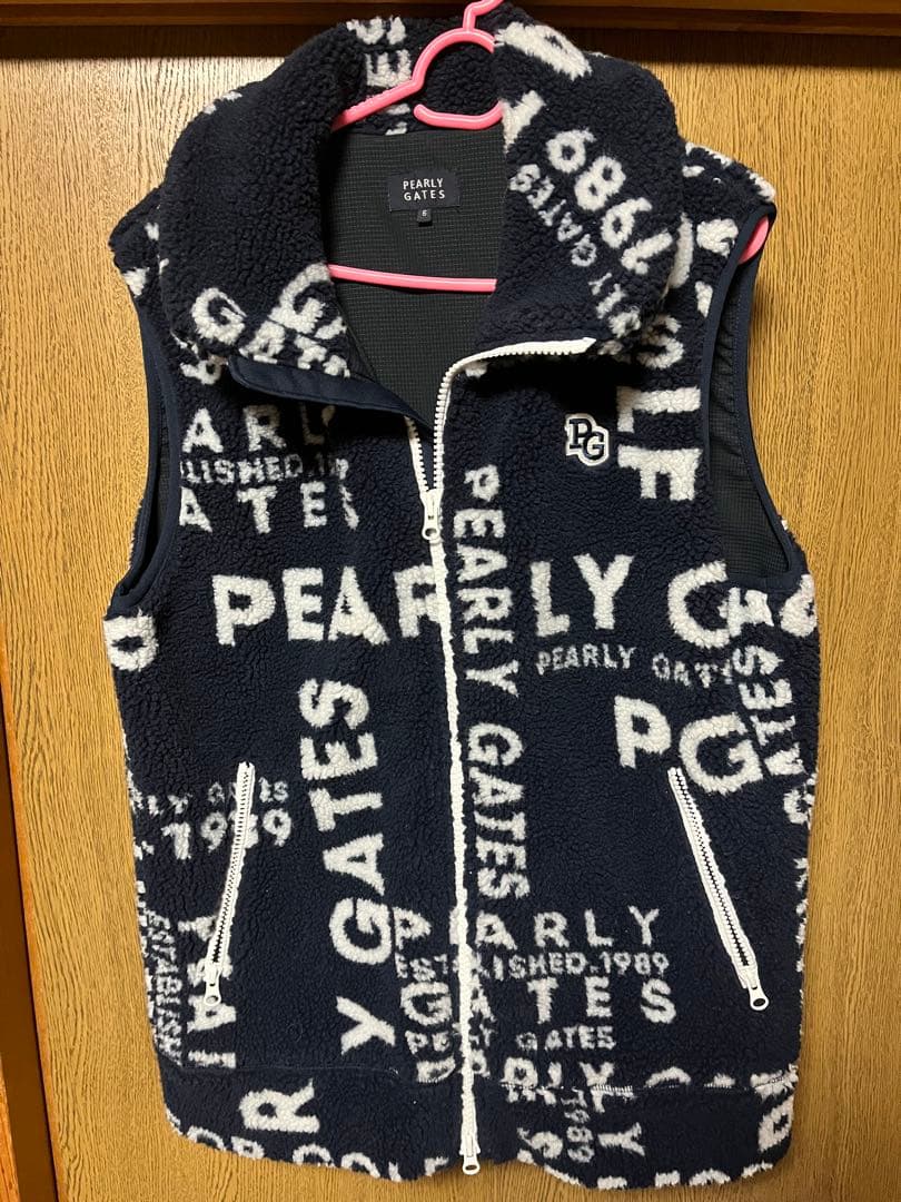 PEARLY GATES フリースベスト ネイビー サイズ表記6 - メルカリ