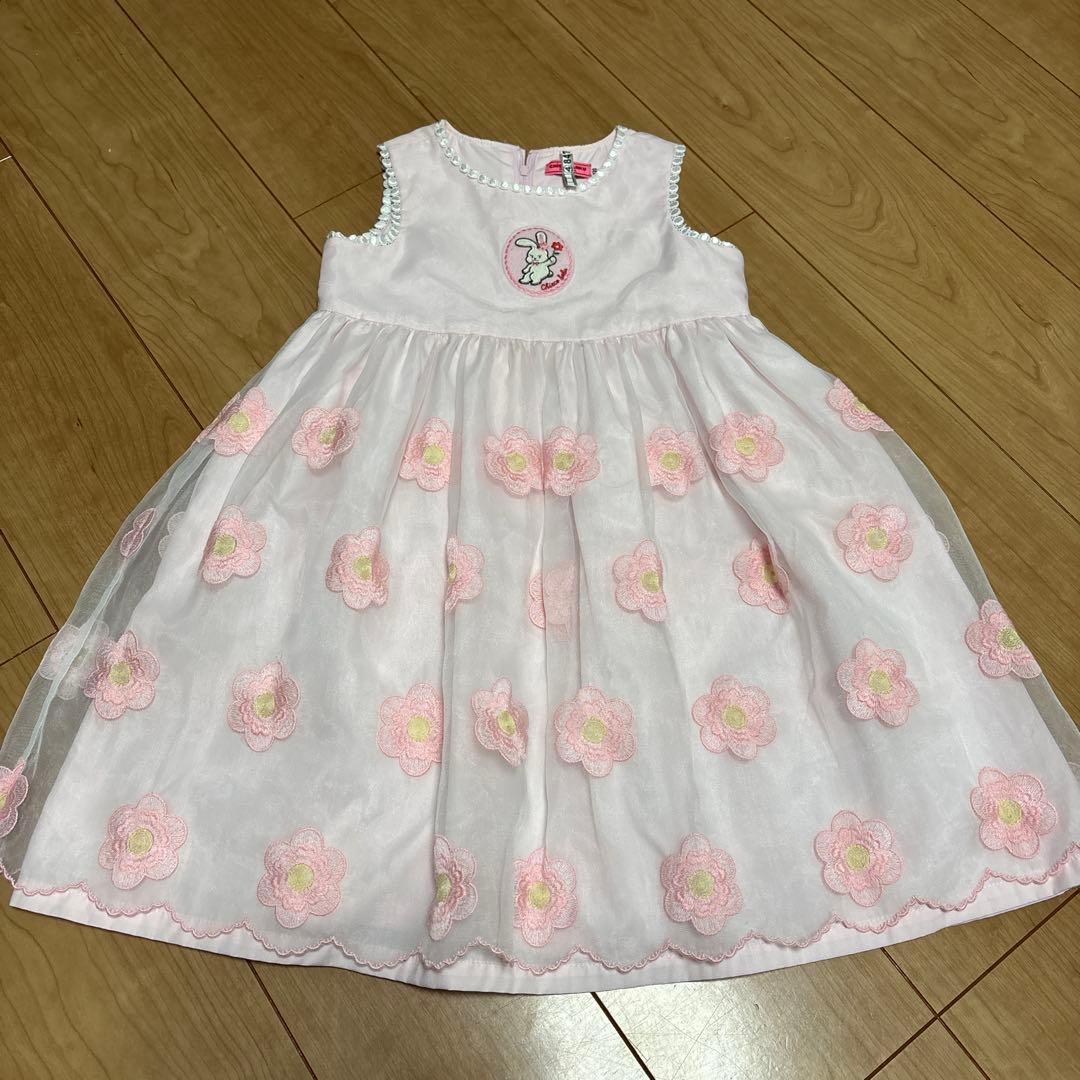 クリーニング済み　チエコサク　ミキハウス　ノースリーブワンピース