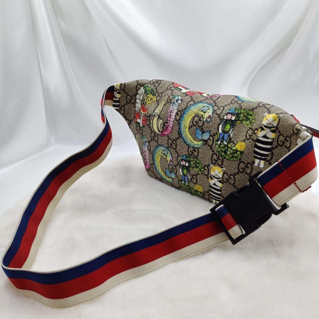 美品 GUCCI グッチ ウエストバッグ ヒグチユウコ GGスプリーム