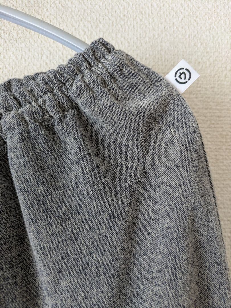 うなぎの寝床 久留米絣のもんぺ 綿モール(無地)　グレー