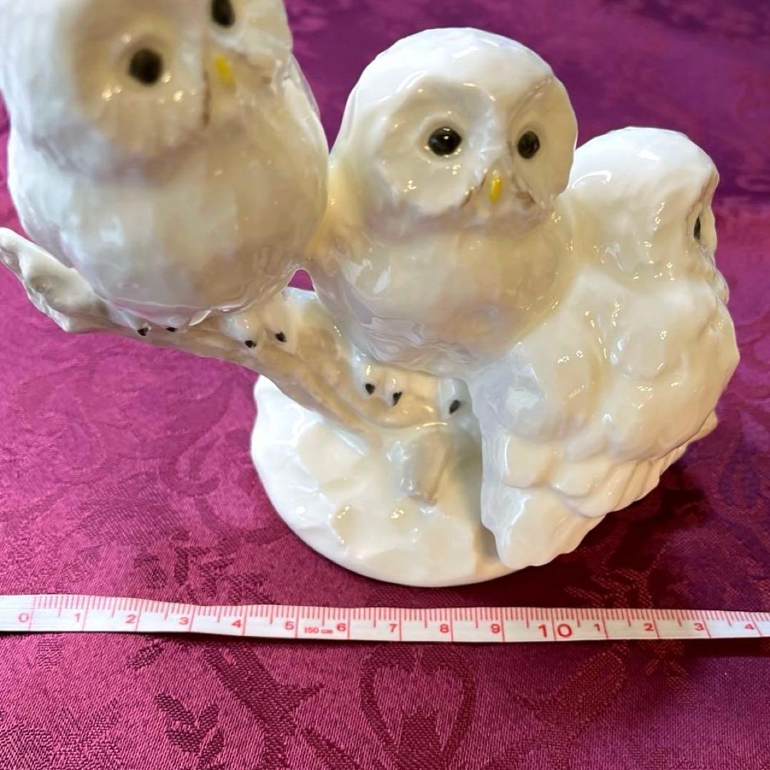 ーNoritakeー 【極美品】 フィギュリン ふくろう三兄弟 ボーンチャイナ