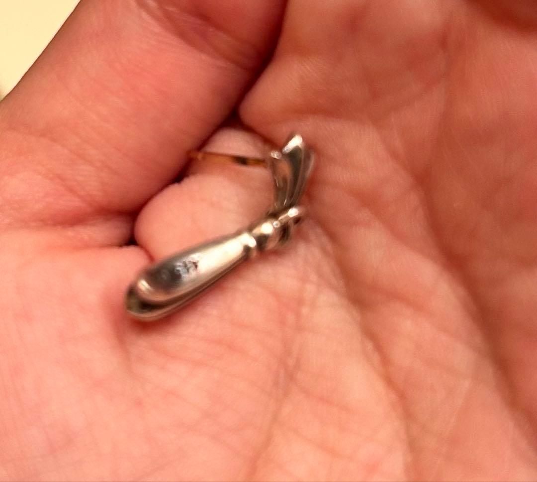 クロムハーツ ミニ クロステイル ピアス リンク SV925シルバー14K正規品