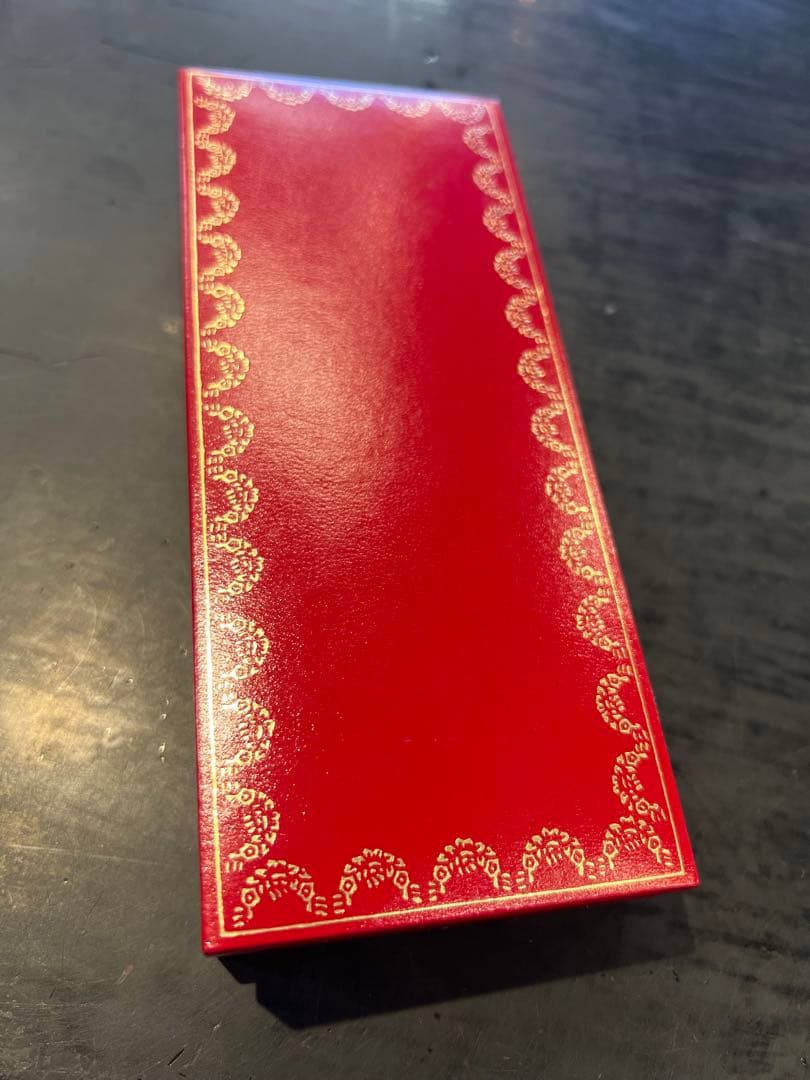 Must de cartierマストドゥカルティエ金色トリニティ黒ボールペン箱付