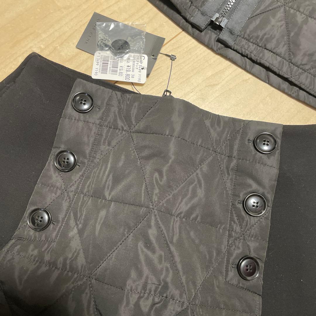 スコットクラブ ウエストリボン キルティング ジャケット スカート　セットアップ