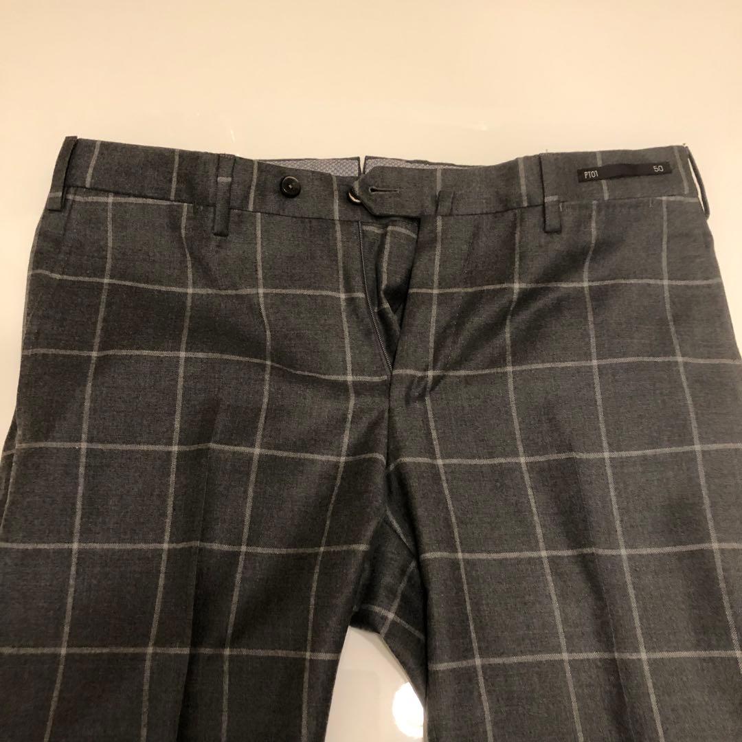 PT01 スーパースリムフィット　グレーチェック