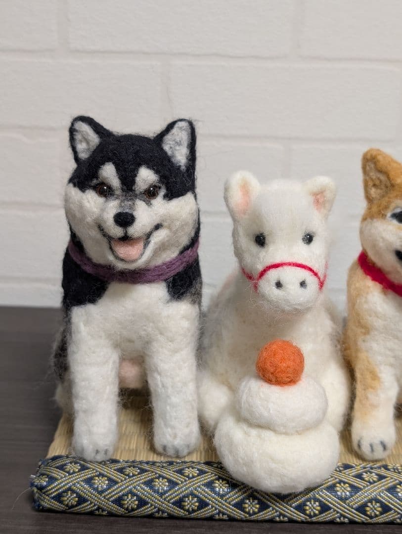 柴犬 羊毛 羊毛フェルト ハンドメイド ハスキー 馬 午年-お値段は