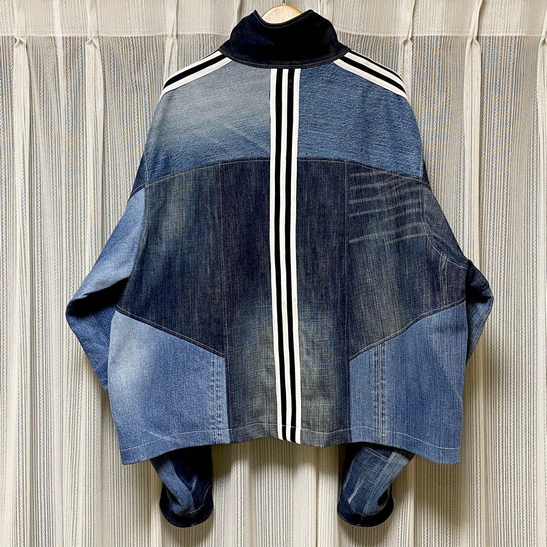 一点物 adidas 再構築 リメイク トラックジャケット デサント ジャージ