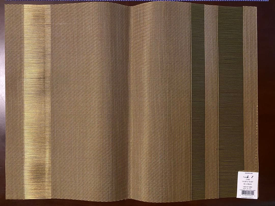 chilewich TuxedoGold ランチョンマット36x48cm 5枚組