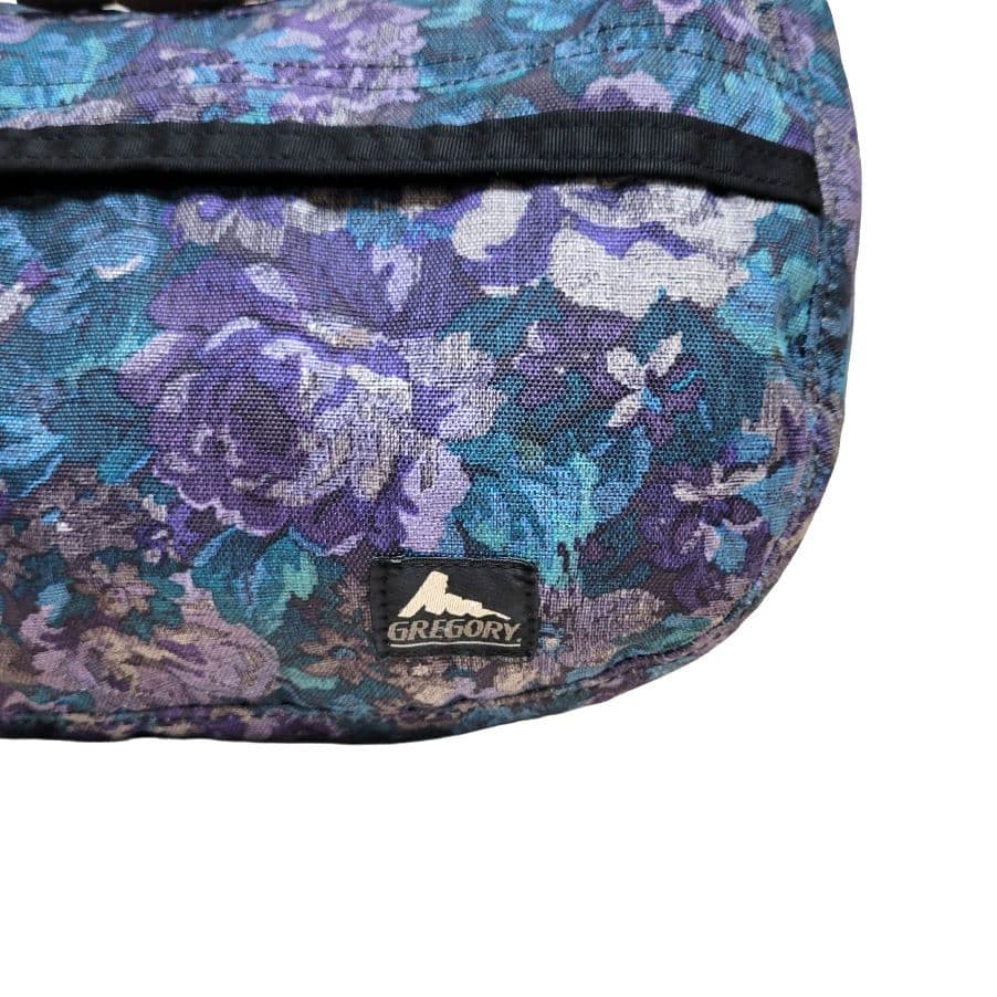 希少 USA製 旧銀タグ GREGORY ブルータペストリー サッチェル 花柄