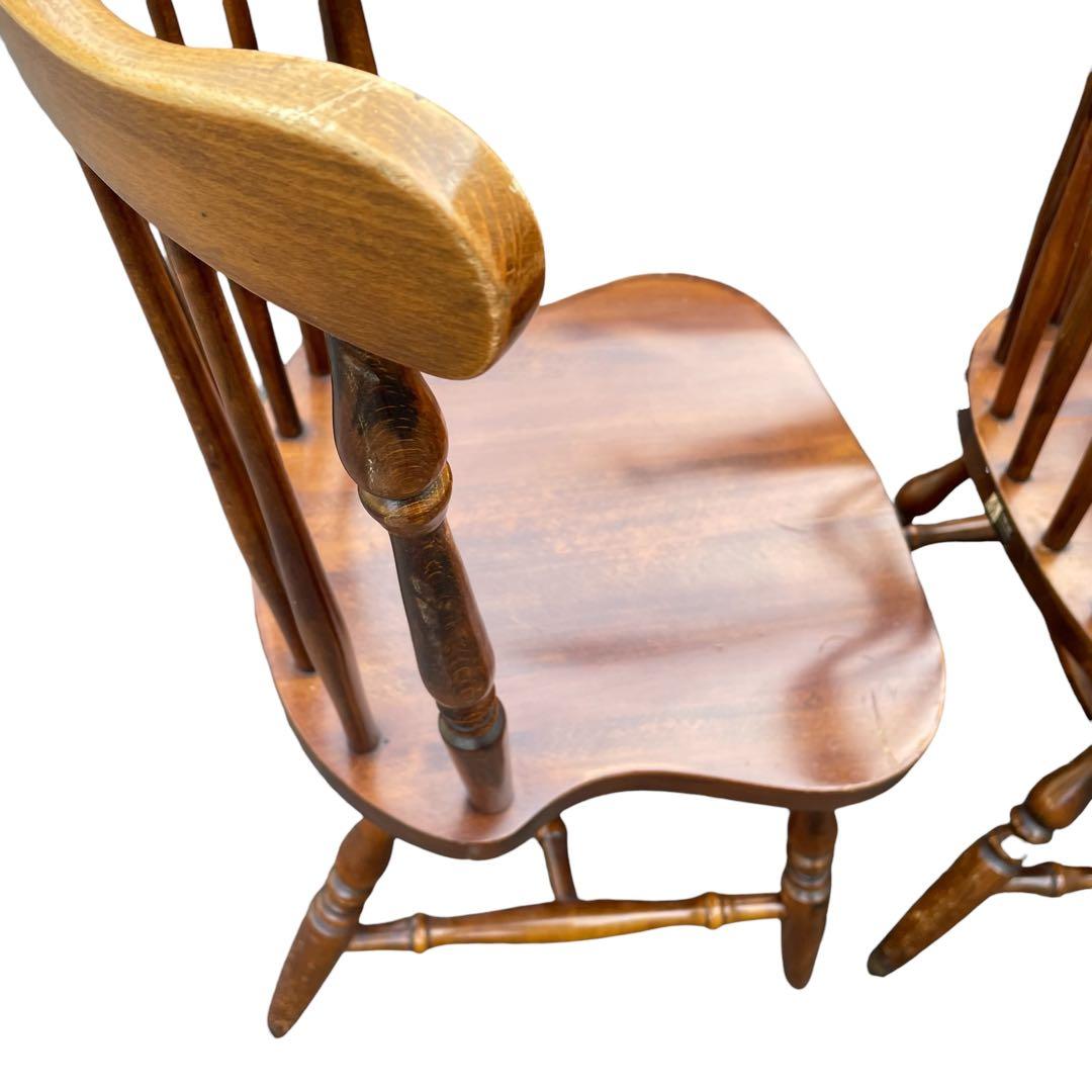 2脚セット　飛騨産業 ヒダ·ダイネット 木製 ダイニングチェア ヴィンテージ