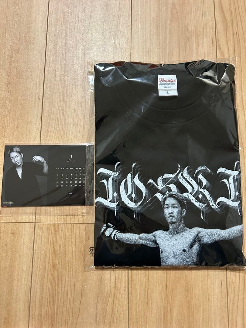 非売品・BIO SKIN LAB】朝倉未来Tシャツカレンダー 2点セット