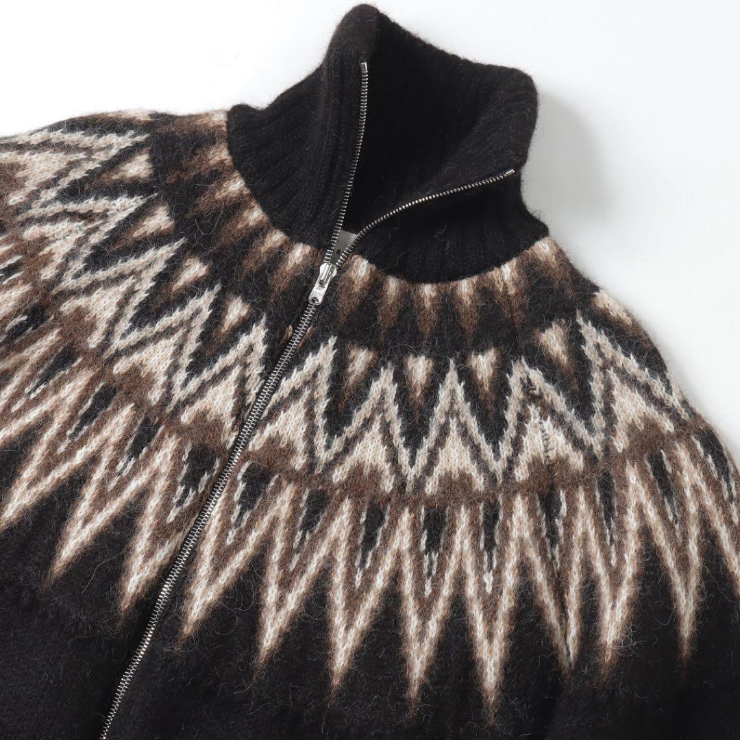 新品★MARKAWARE 23AW アルパカドライバーズニット 2 スノー柄