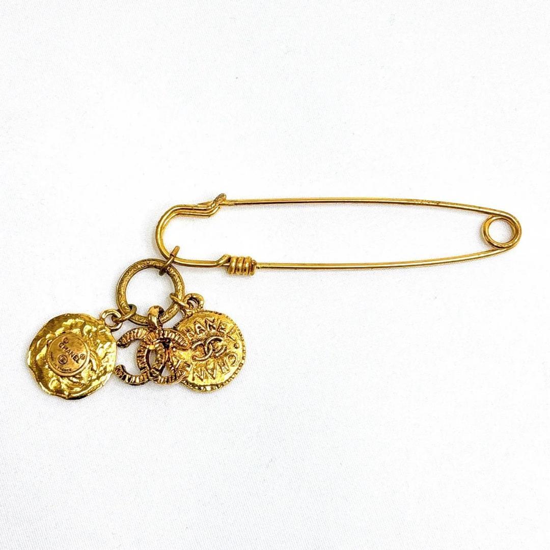 【希少】ヴィンテージ シャネル ブローチ 安全ピン ココマーク チャーム