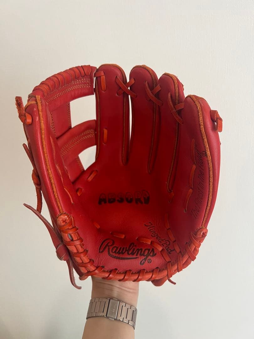 Rawlings ABSORD 軟式グローブ レッド サイン入り - メルカリ