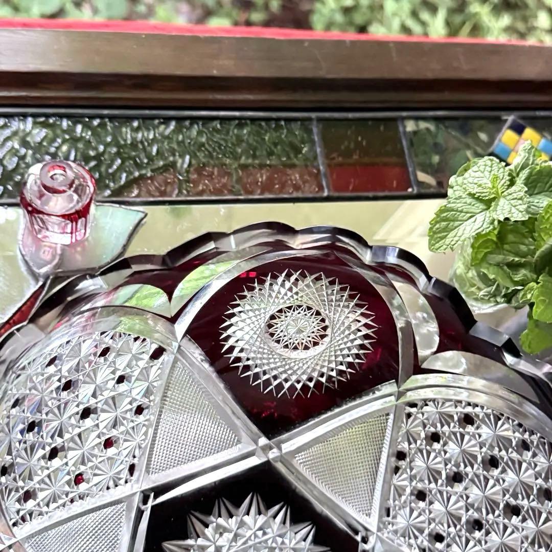 Y様へ感謝お嫁入り‼️涼やか星丸紋切子ボウル1客 錦手