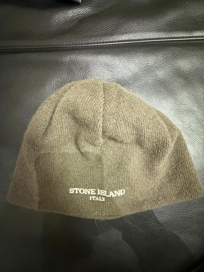 美品 00s stone  ニット キャップ ビーニー ニット帽
