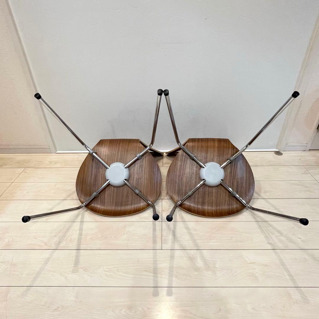 美品 セブンチェア リプロダクト 2脚セット プライウッドチェア スタッキング