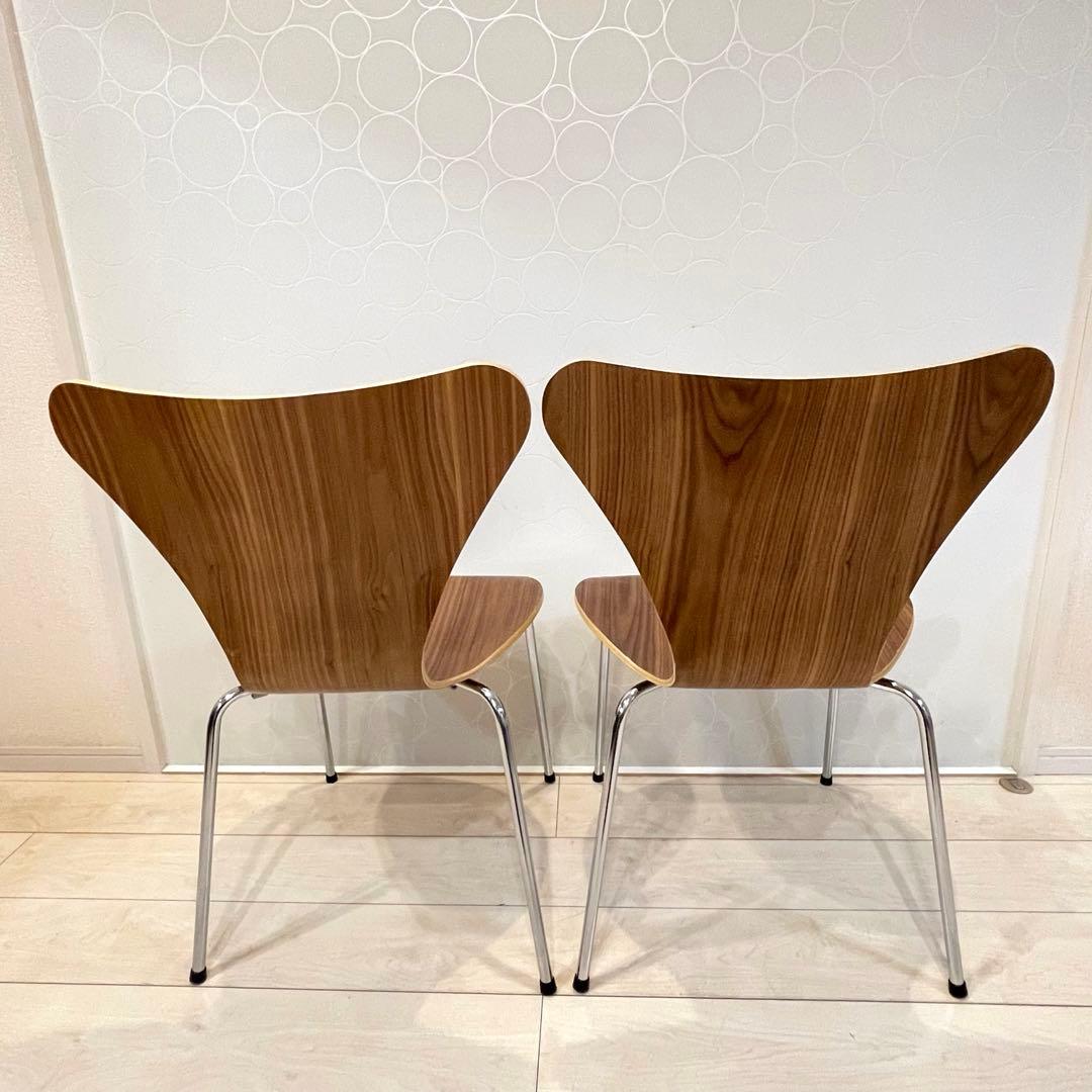 美品 セブンチェア リプロダクト 2脚セット プライウッドチェア スタッキング