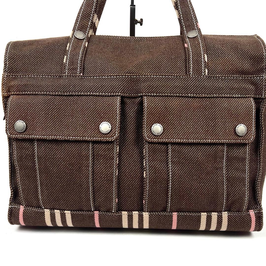 バーバリーブルーレーベル ミニボストンバッグ ホースロゴ キャンバス