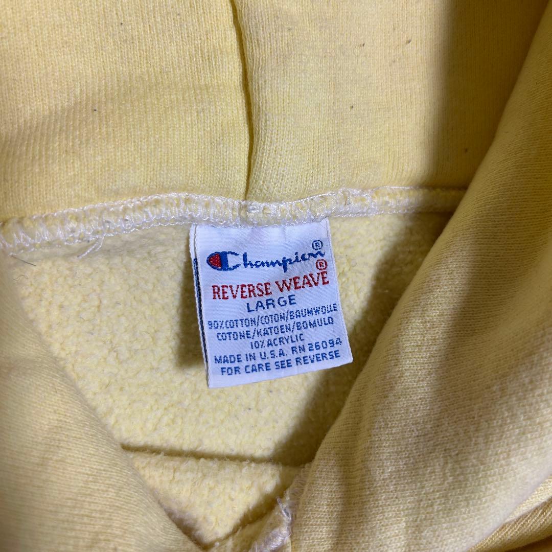アメリカ製/champion/チャンピオン/パーカー/リバースウィーブ/黄色