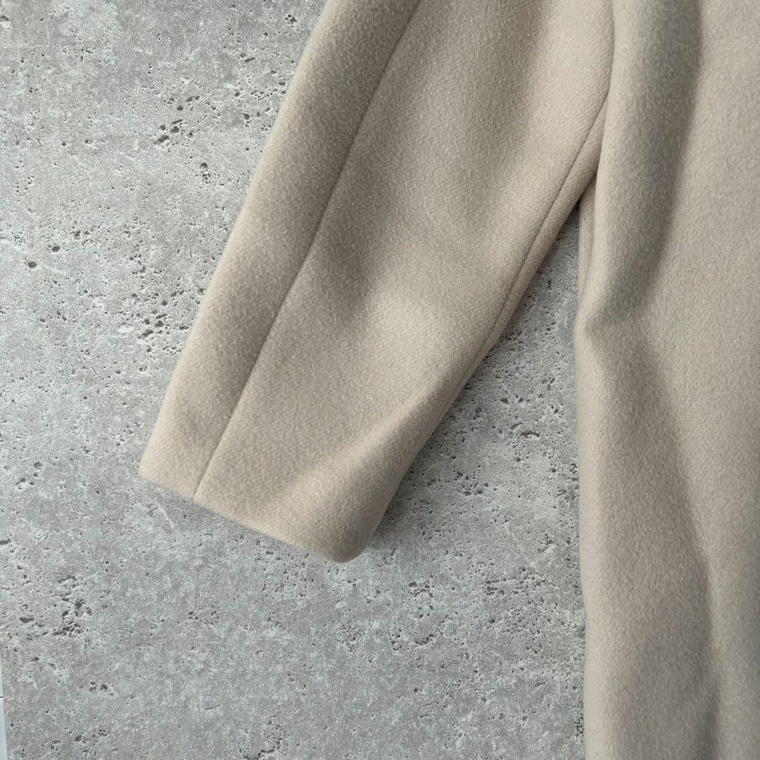 IENA イエナ　ラムウール ノーカラーコート　アイボリー　36