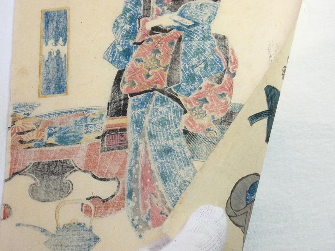 【浮世絵・木版画】渓斎英泉 江戸名所仇競 芝神明の繁昌 美人画 アンティーク