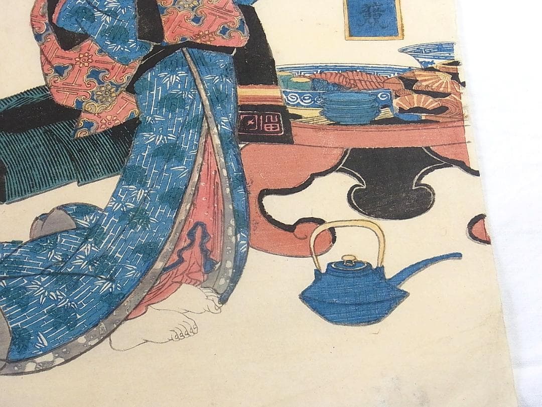 【浮世絵・木版画】渓斎英泉 江戸名所仇競 芝神明の繁昌 美人画 アンティーク