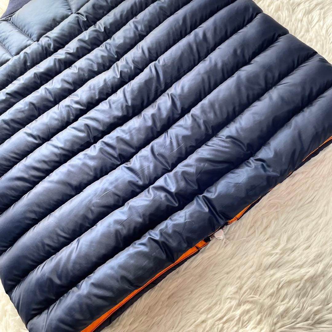 未使用級✨ラコステライブ ダウンベスト 胸元ロゴ Wジップ 紺 L