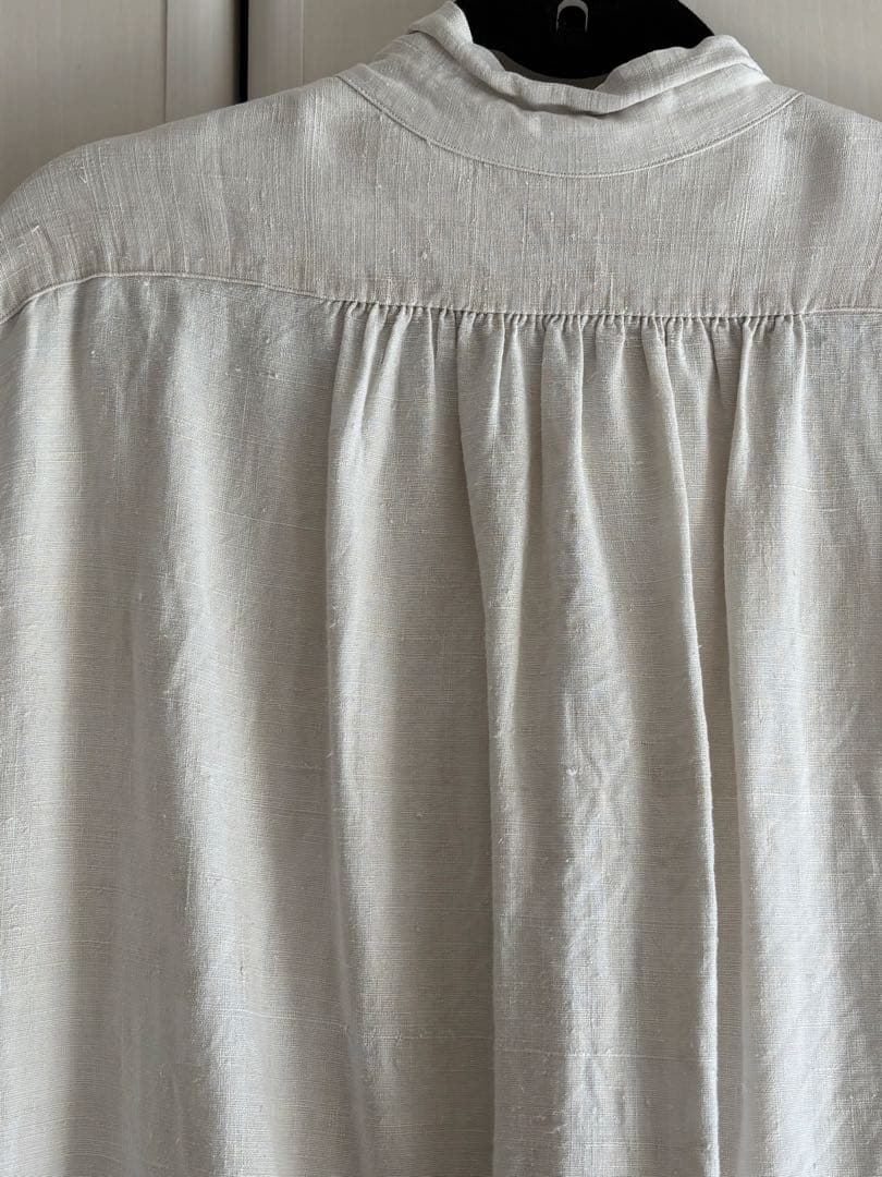 フランスアンティーク ワークシャツ シャツワンピ リネン 羊飼い ロングシャツ