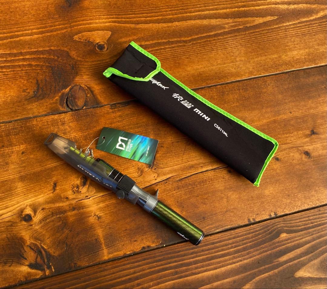 超コンパクト　トラウトロッド　5ft6inchベイトロッド グリーン　渓流釣り