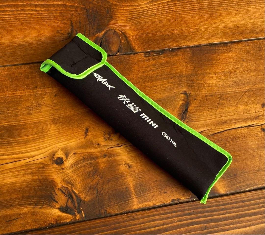 超コンパクト　トラウトロッド　5ft6inchベイトロッド グリーン　渓流釣り