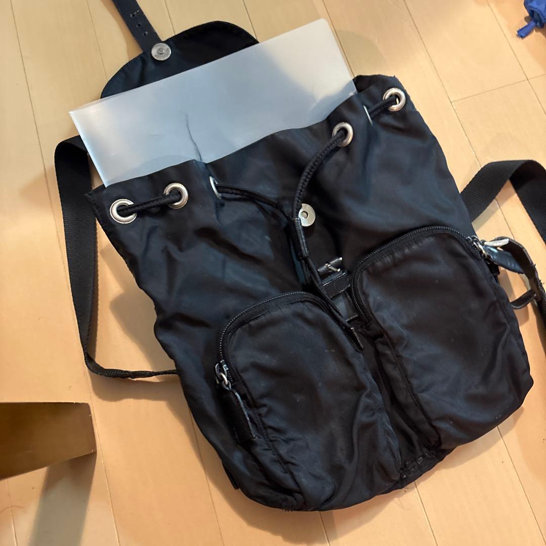 【美品】PRADA ブラック ナイロン リュック